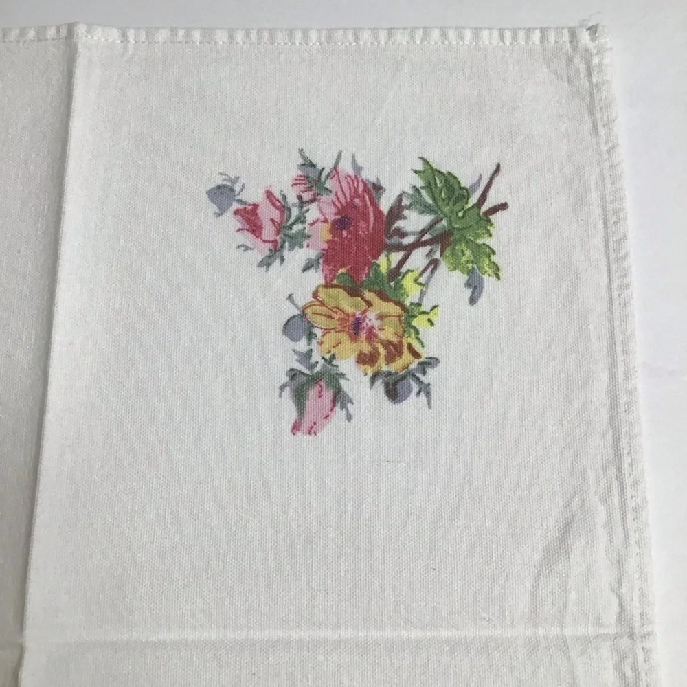 Biltmore Estate Floral Napkins SET OF 3 Thick Cotton Bread Basket Liners Cottage